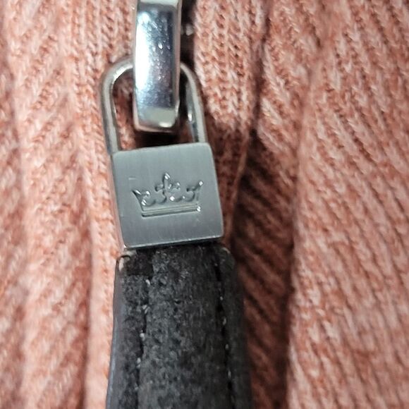 Peter Millar Melange Tri Blend Mens Golf Pullover Size L Orange Fleece 1/4 Zip - Picture 5 of 9